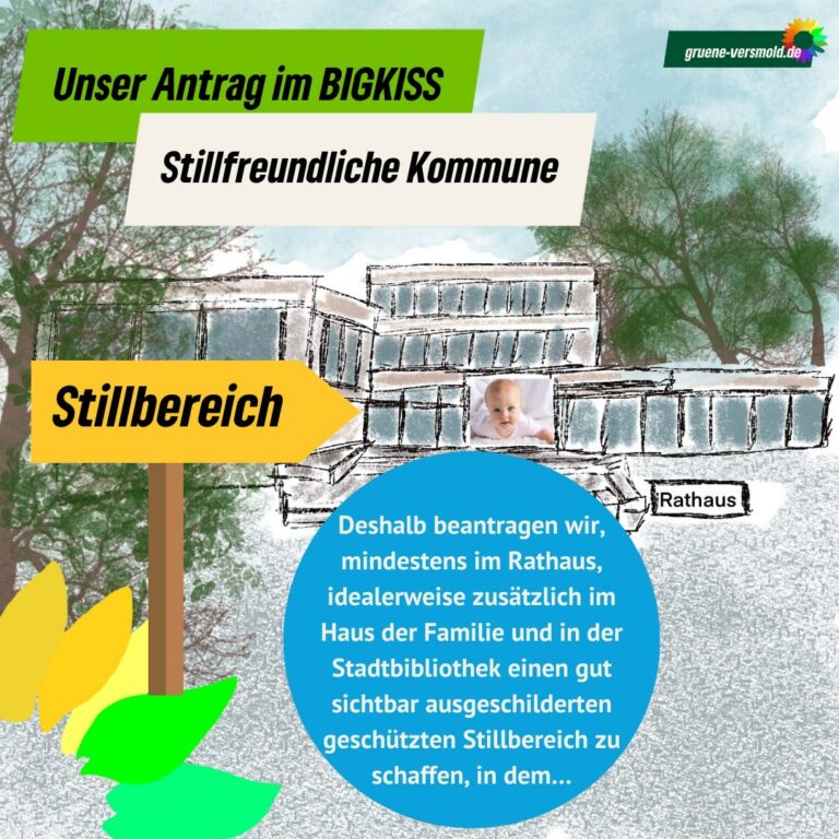 Antrag auf geschützte Bereiche zum Stillen und die Zertifizierung der Stadt Versmold als Stillfreundliche Kommune