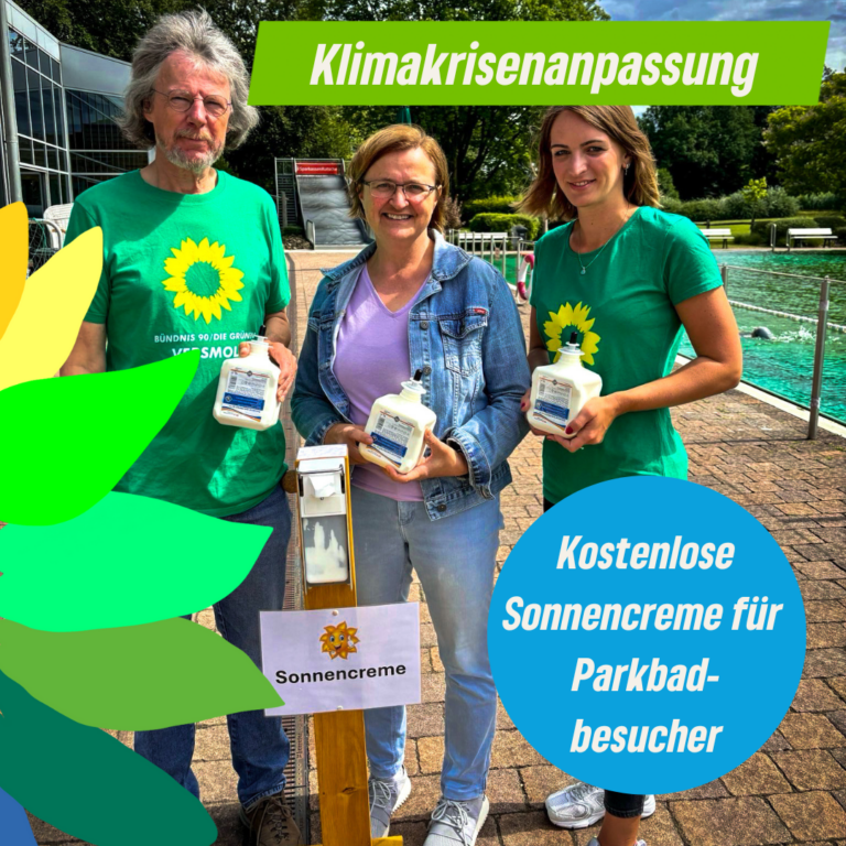 Klimakrisenanpassung: Wir spenden Sonnencreme fürs Parkbad